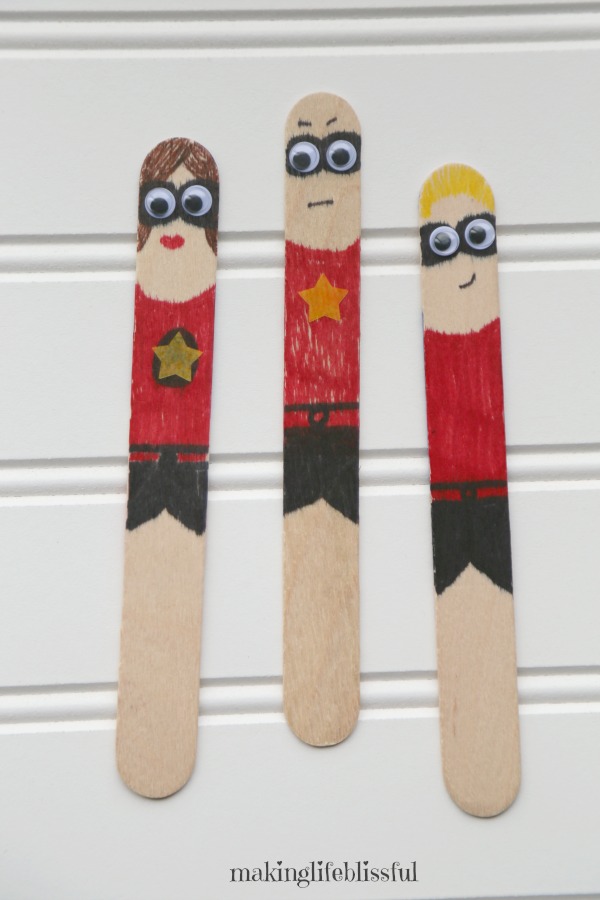 Disney Incredibles Craft Superhero Sticks